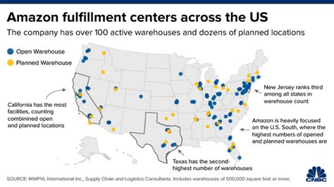 Amazon Fulfillment Center Locations .